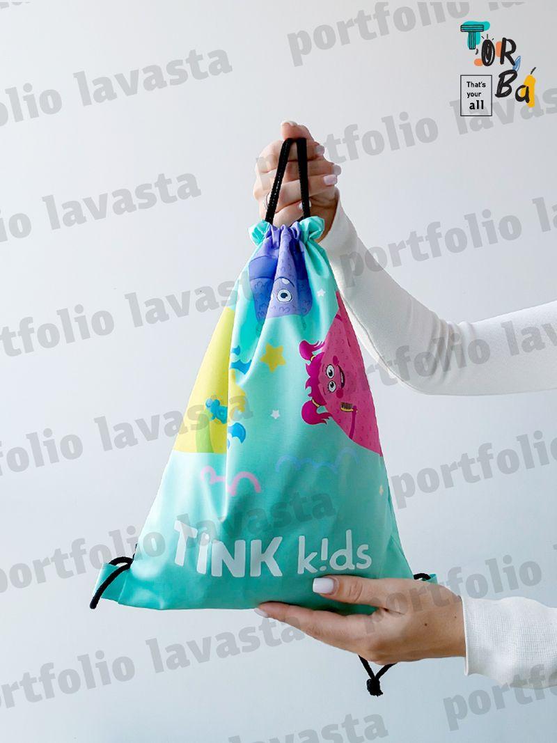 Яскравий рюкзак для змінки з водовідштовхувальної плащівки, без друку, розмір: 25см х 35см