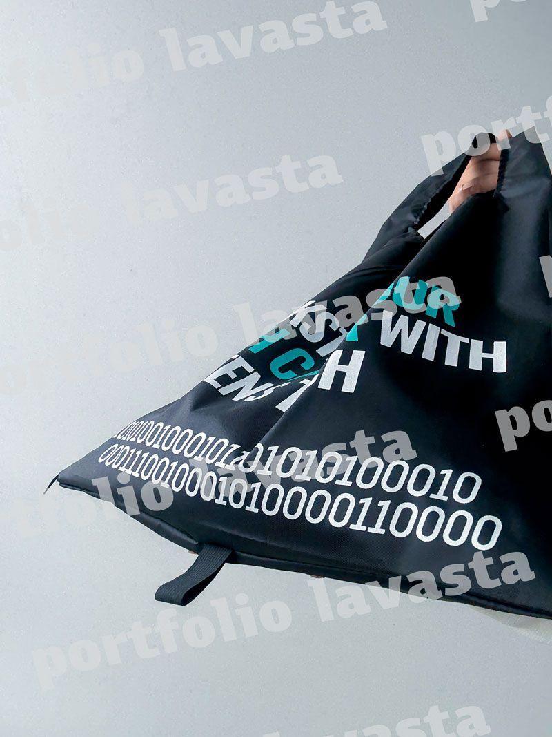 Чорна сумка-пакет з плащової тканини - легка складна екосумка для покупок і щоденного використання без друку розмір: 35см × 60см × 14см