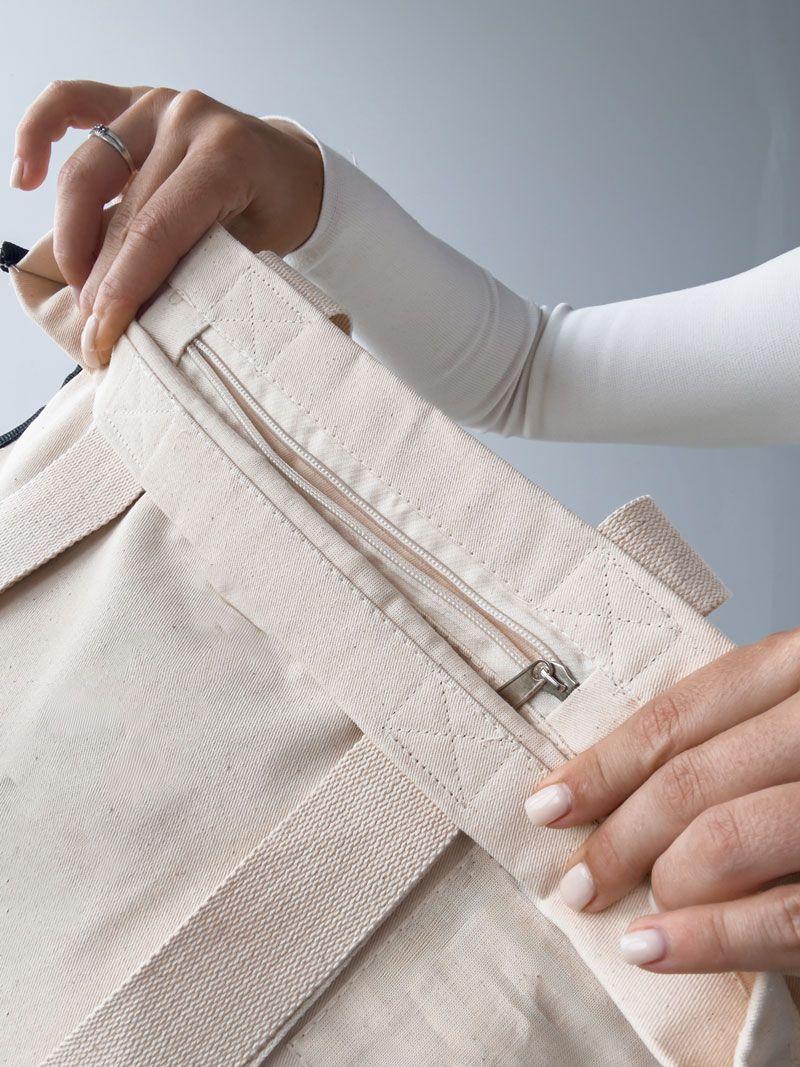 Сумка «Велкамбокс» із саржі з внутрішньою та зовнішньою кишенею – стильна тканинна коробка-сумка для подарунків та івентів без друку розмір: 38см х 30см х 12см