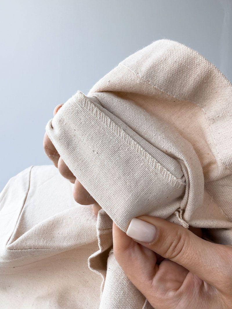 Сумка з боковою вставкою з двонитки з ущільненим дном – міцна еко-сумка для покупок і щоденного використання без друку розмір: 50см х 35см х 15см