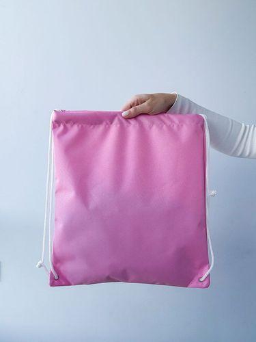 Рюкзак мішок рожевий із водовідштовхувальної тканини - легкий шнурковий наплічник для спорту, міста та щоденного використання, без друку розмір: 35см х 40см