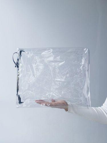 Прозора велика косметичка з ПВХ із блискавкою - водостійкий органайзер для подорожей і зберігання, без друку розмір: 30см х 35см х 15см