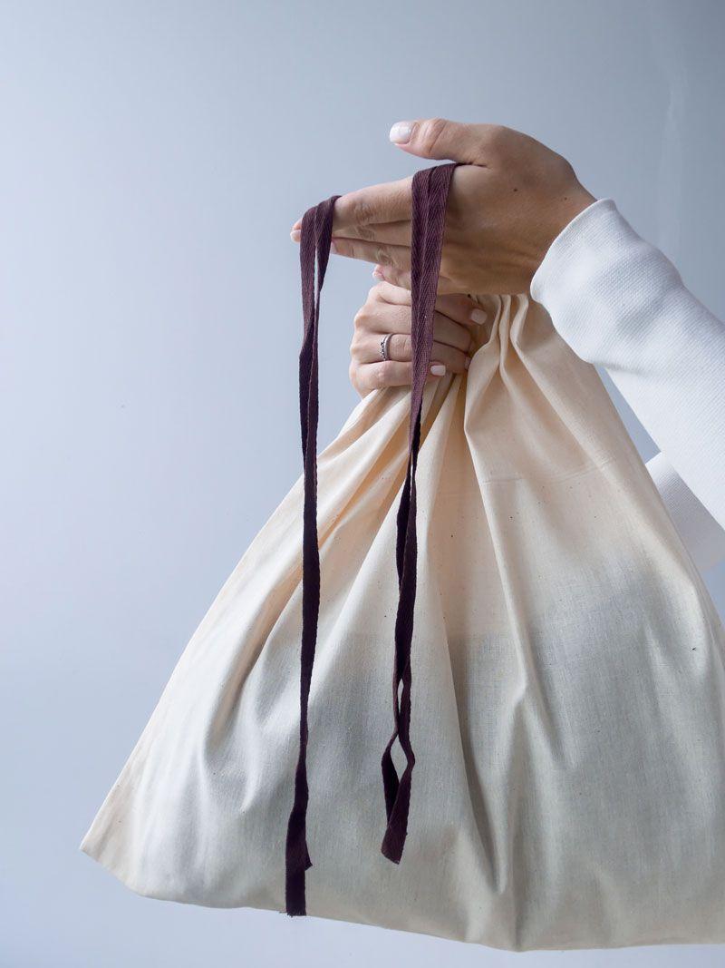 Мішечок із бязі на зав’язках — натуральний бавовняний пакет для зберігання та пакування без друку розмір: 40см х 50см