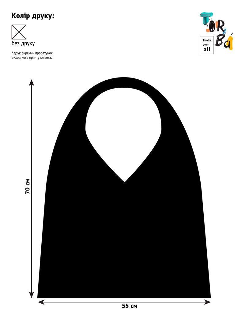 Шопер пирамида с двойной тканой с подкладкой без печати Размер: 55см х 70см
