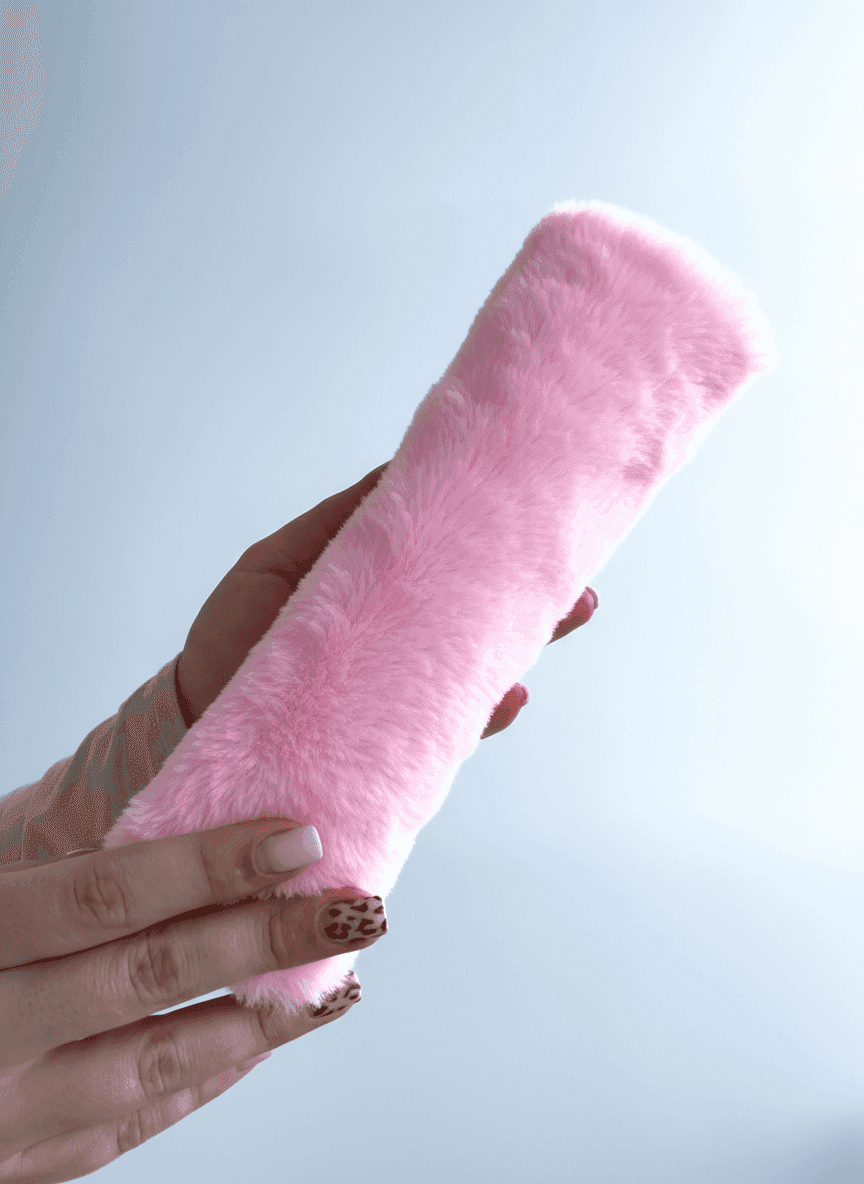 Envelope clutch in faux rabbit fur with flap and magnetic snap - elegant evening and everyday accessory without print size: 20cm x 12cm x 6.5cm