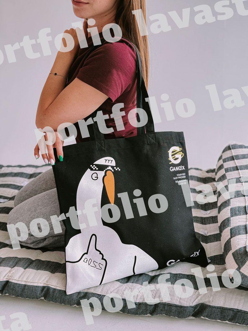 Еко сумка-шопер із щільної двонитки - чорна плоска тканинна сумка з довгими ручками для покупок і щоденного використання без друку розмір: 40 см х 40 см