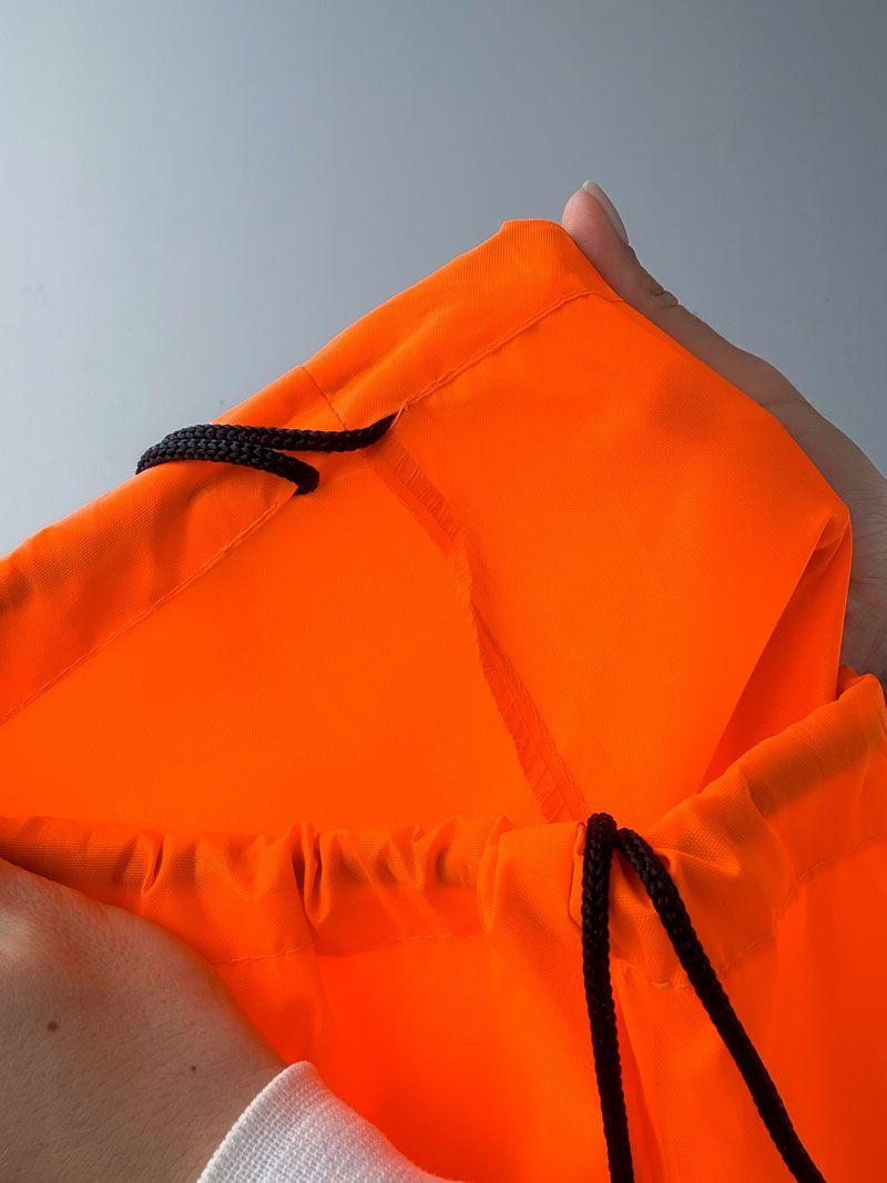 Спортивний рюкзак-мішок із плащівки на зав’язках - легкий водовідштовхувальний мішок для змінного взуття, спортзалу та щоденного використання, без друку розмір: 34см х 42см