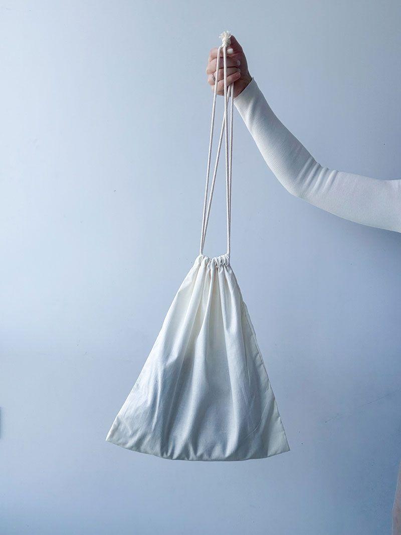 Рюкзак-мішок із натуральної бязі - екосумка на шнурках для зберігання, покупок і щоденного використання, без друку розмір: 30см х 35см