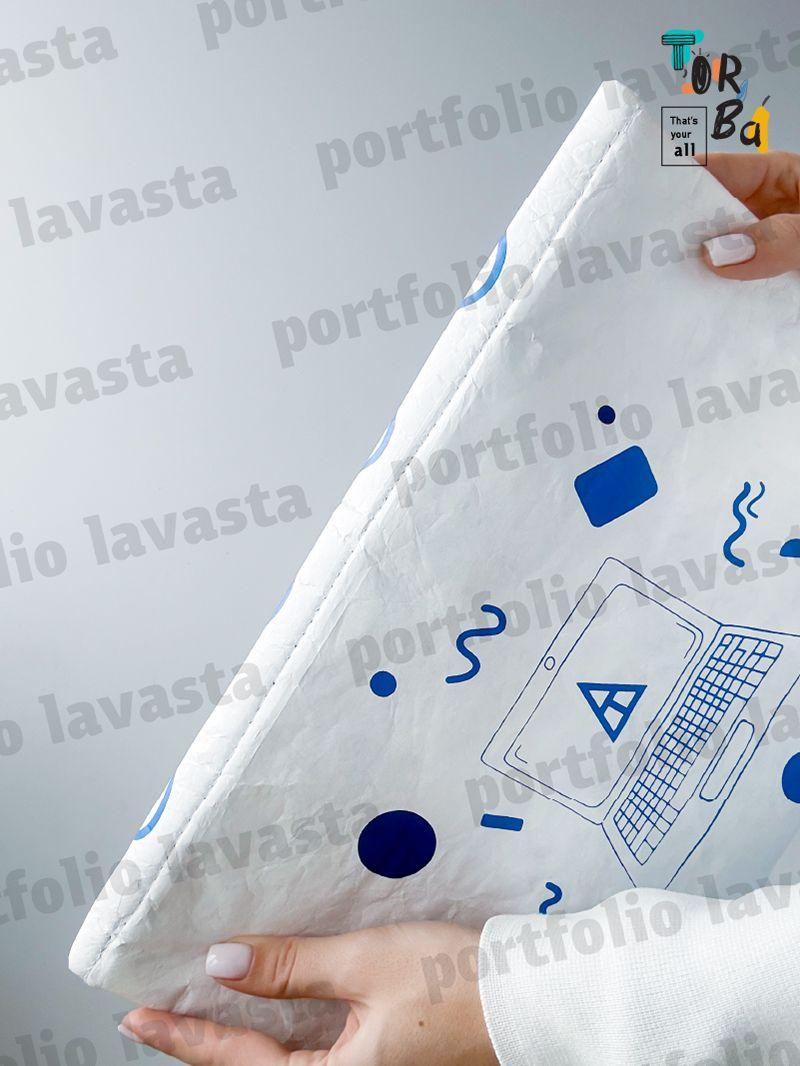 Стильный белый трехслойный клатч-конверт из тайвека, без печати, размер: 35,5см х 23см