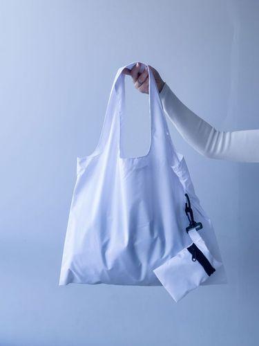 Легка складна шопер-сумка з нейлону з карабіном і чохлом – багаторазова сумка для покупок без друку розмір: 40см × 55см