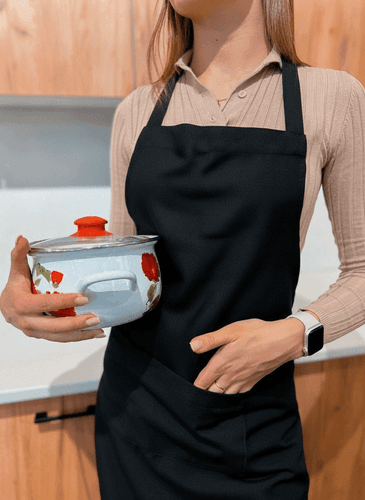Black Gabardine Apron