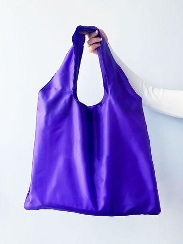 Фиолетовая нейлоновая сумка-пакет - крепкая, стильная, многократная сумка для покупок и повседневного использования без печати Размер: 50см х 65см