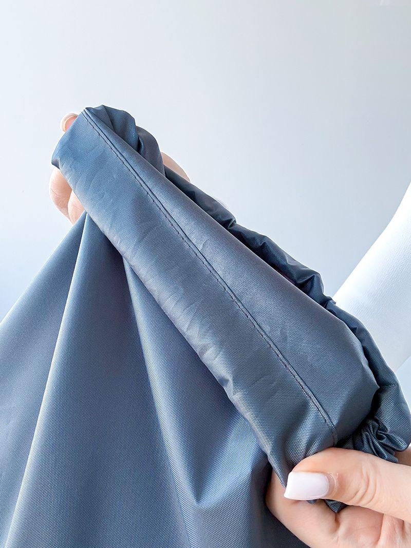 Сірий рюкзак для взуття зі світловідбивною стрічкою, без друку, розмір: 35см х 40см