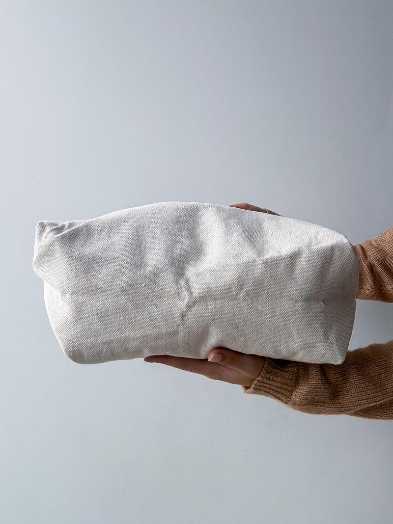 Містка еко-сумка з зав’язкою - бавовняна торба-шопер для покупок, поїздок і повсякденного використання, без друку, розмір: 65см х 35см х 35см