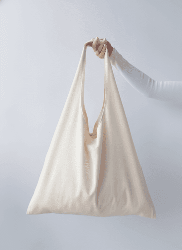 Light Beige Canvas Tote Bag