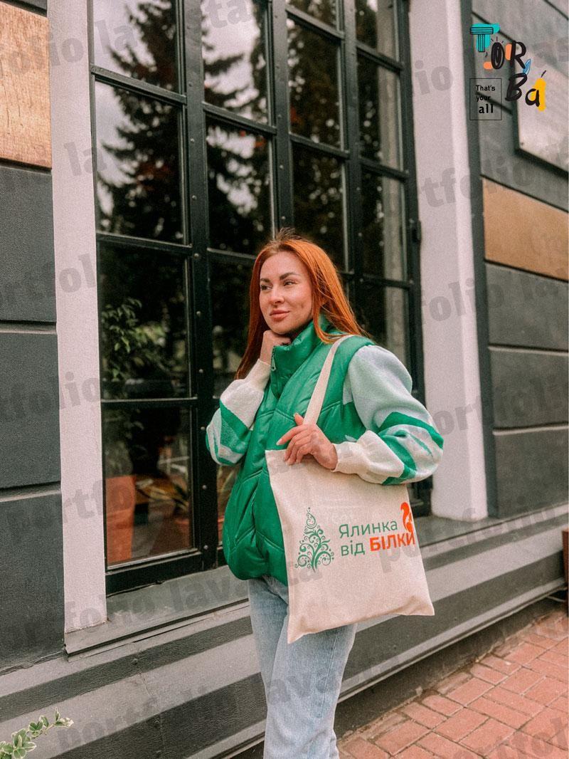 Бюджетна котонова сумка без друку