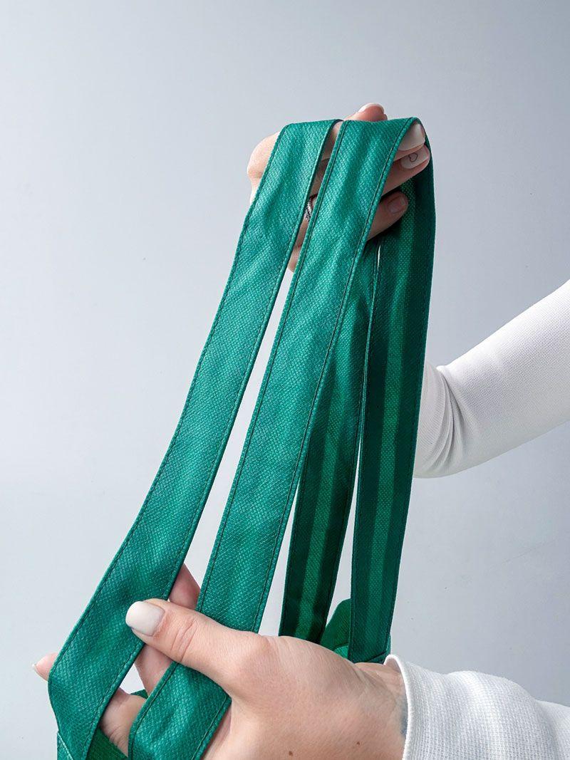 Шопер зі спанбонду з довгими ручками - легка неткана еко-сумка для покупок, промоакцій і щоденного використання без друку розмір: 35см × 38см