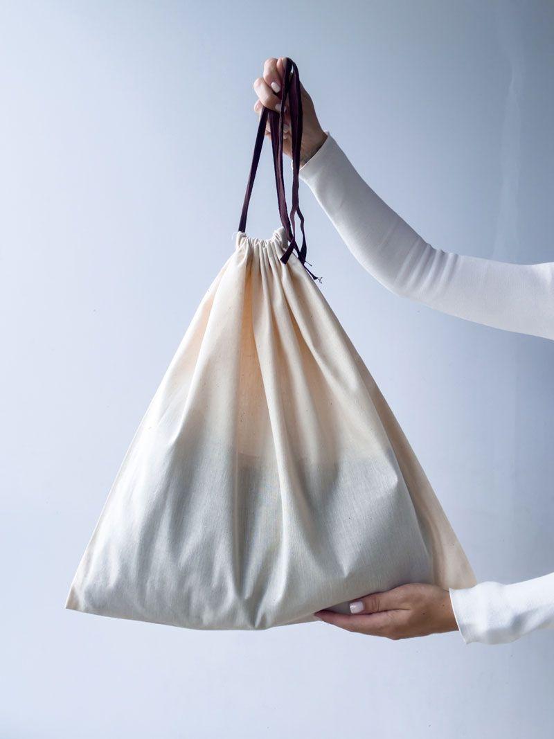 Мішечок із бязі на зав’язках — натуральний бавовняний пакет для зберігання та пакування без друку розмір: 40см х 50см