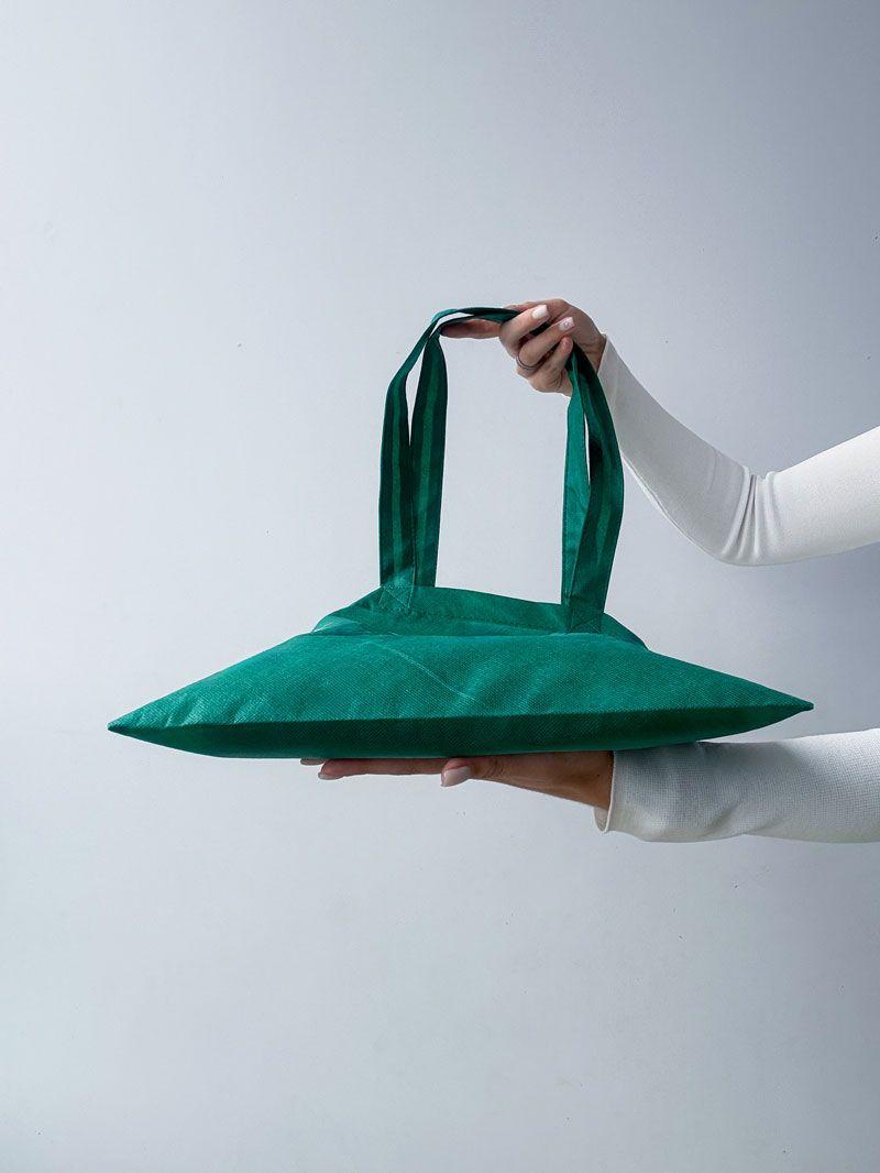 Шопер зі спанбонду з довгими ручками - легка неткана еко-сумка для покупок, промоакцій і щоденного використання без друку розмір: 35см × 38см