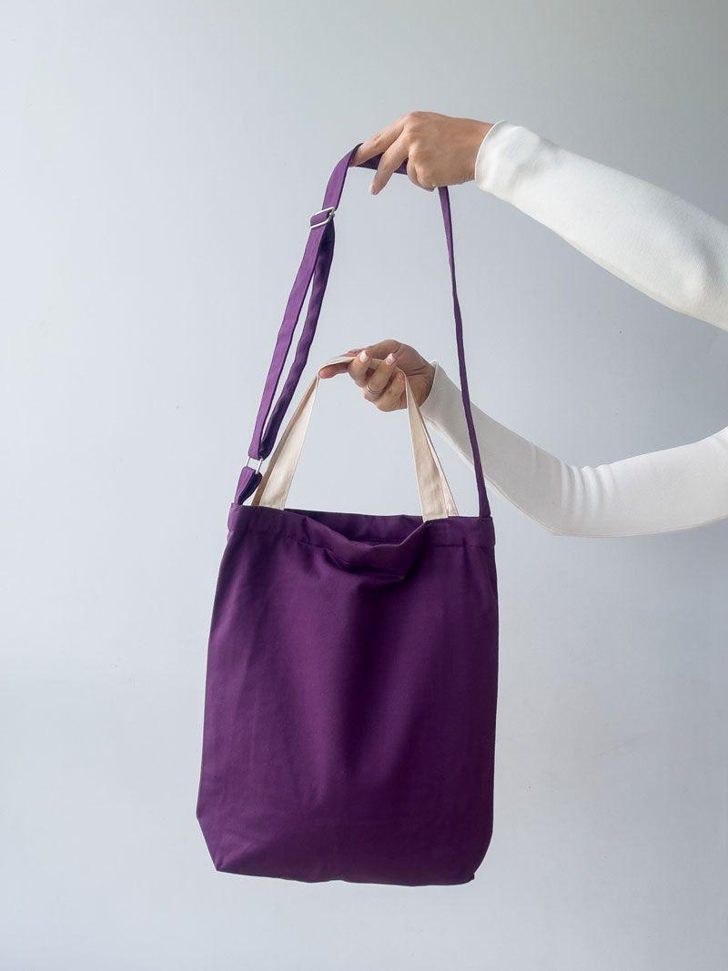 Шопер із саржі з зовнішньою кишенею та блискавкою - текстильна екосумка на щодень (кольори в асортименті) без друку, розмір: 35см х 38см х 7см