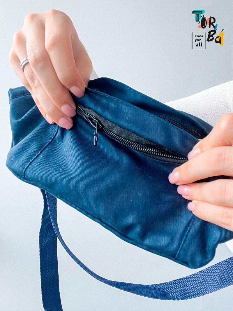 Бананка темно-синяя без печати Размер: 24/40cм х 20см