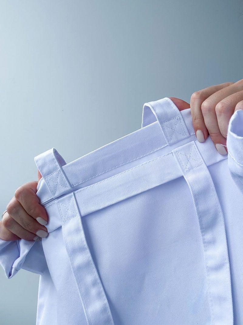 Шопер із саржі з бічними вставками - міцна біла екосумка для покупок без друку розмір: 40см × 40см × 12см