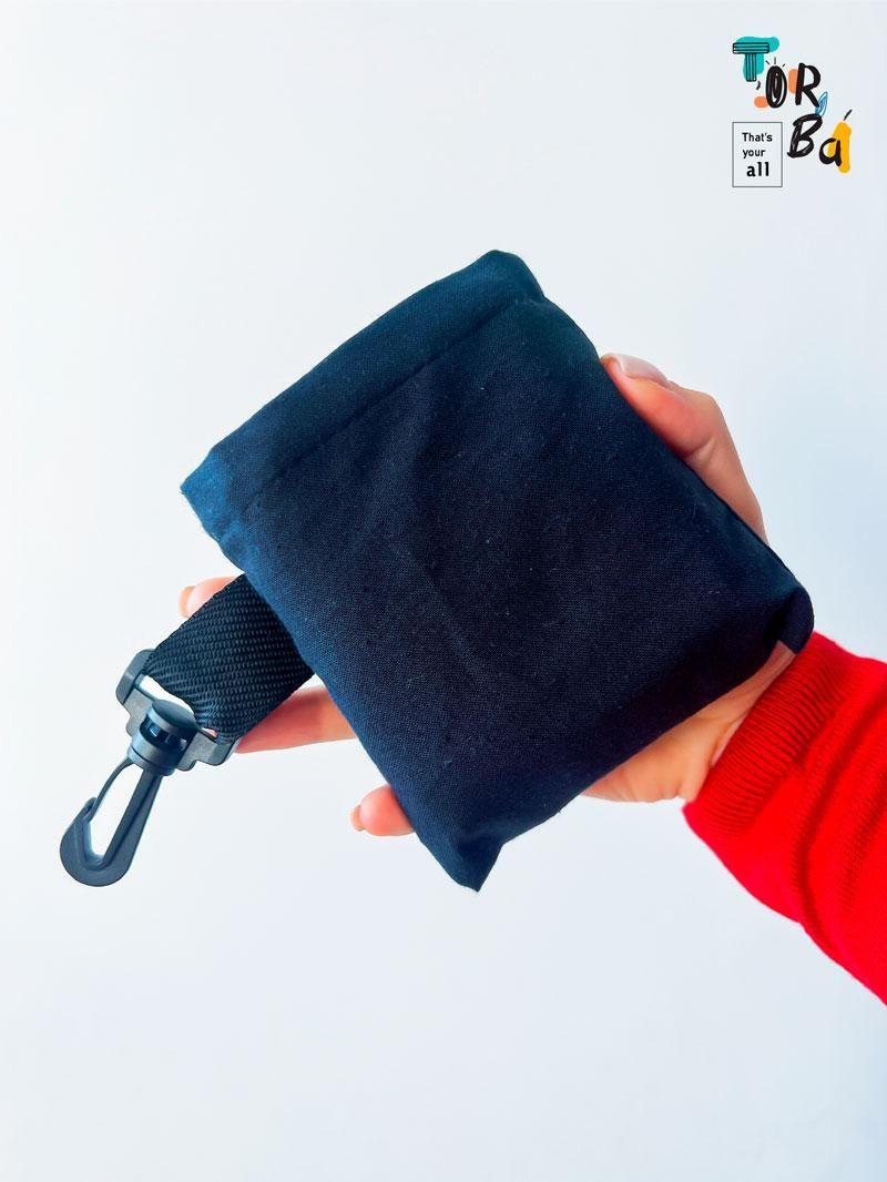 Сумка шопер с цельнокройными ручками в цветах в ассортименте с карманом на карабине для компактной сборки Чоний