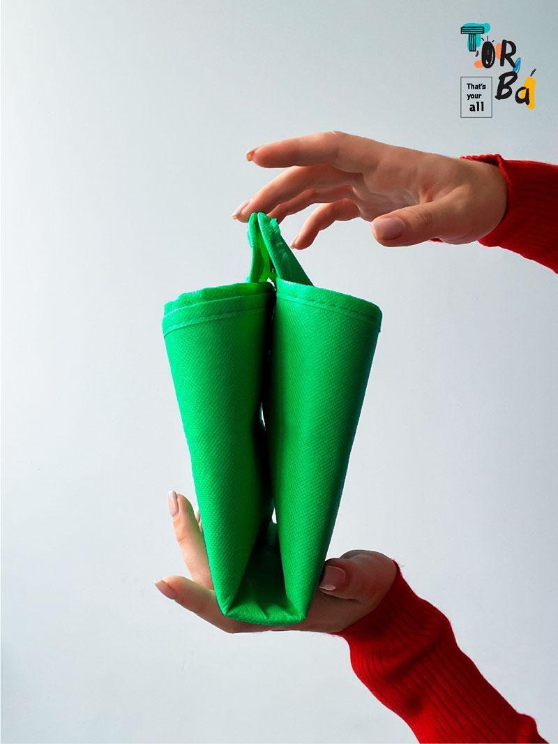 Спанбондова об'ємна торба трансформер без друку