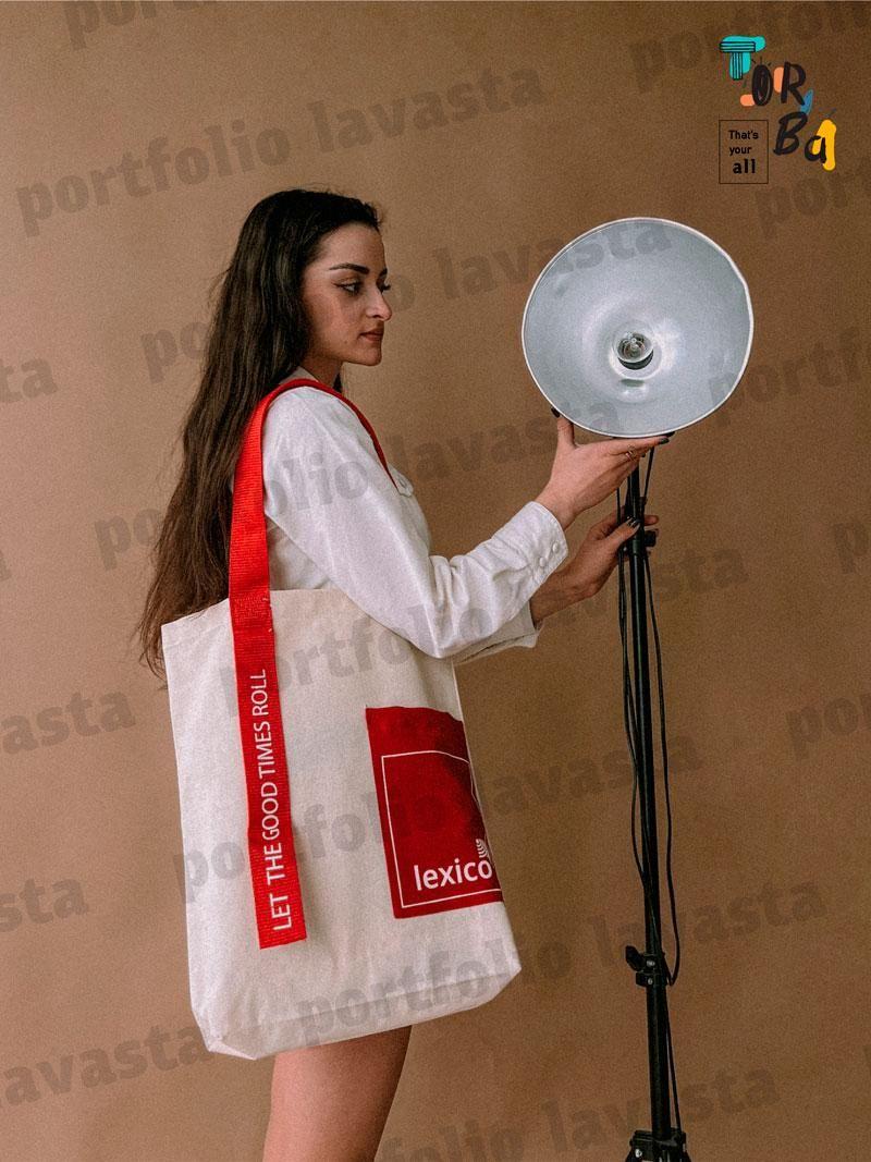 Белый шопер для нанесения Вашим логотипом без печати Размер: 38см х 42смх 7см