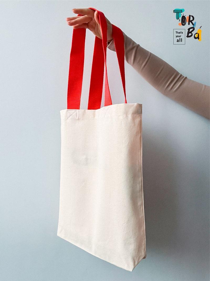 Белый шопер для нанесения Вашим логотипом без печати Размер: 38см х 42смх 7см