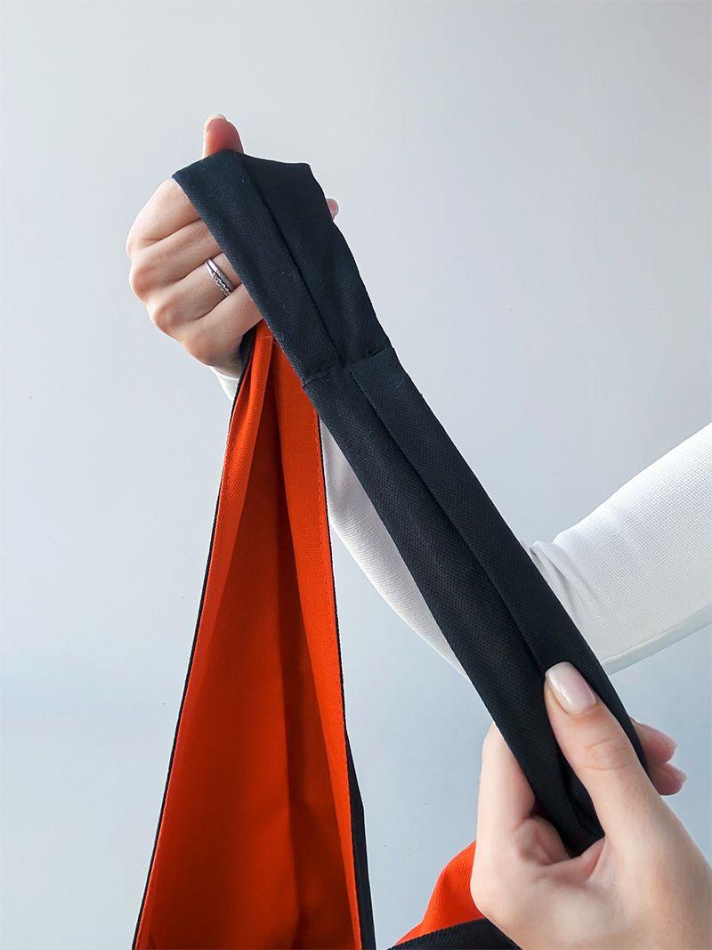 Сумка-хобо с контрастной подкладкой, без печати, размер: 43см х 92см