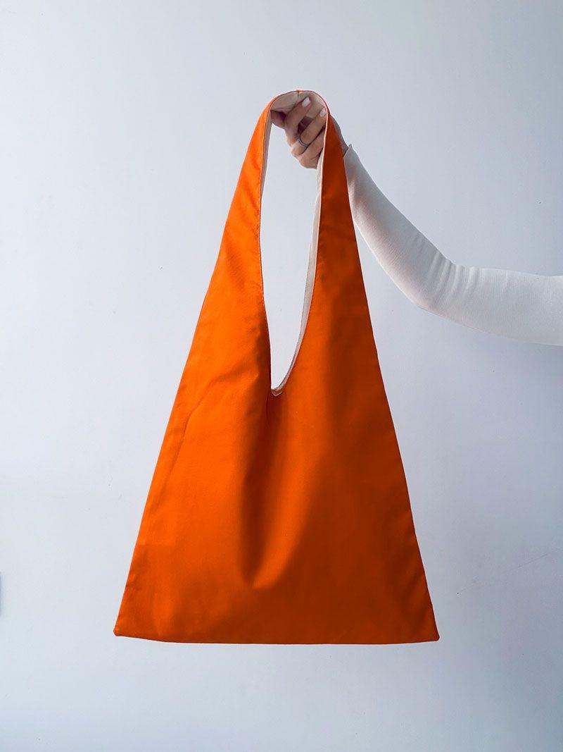 Сумка-пакет із саржі з довгою моно-ручкою - стильна еко-сумка з щільної бавовни для покупок, пляжу та щоденного використання без друку розмір: 43см х 92см
