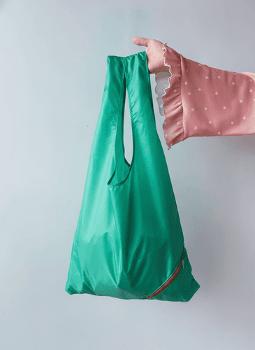 Packable Water-Resistant Tote Bag Turquoise