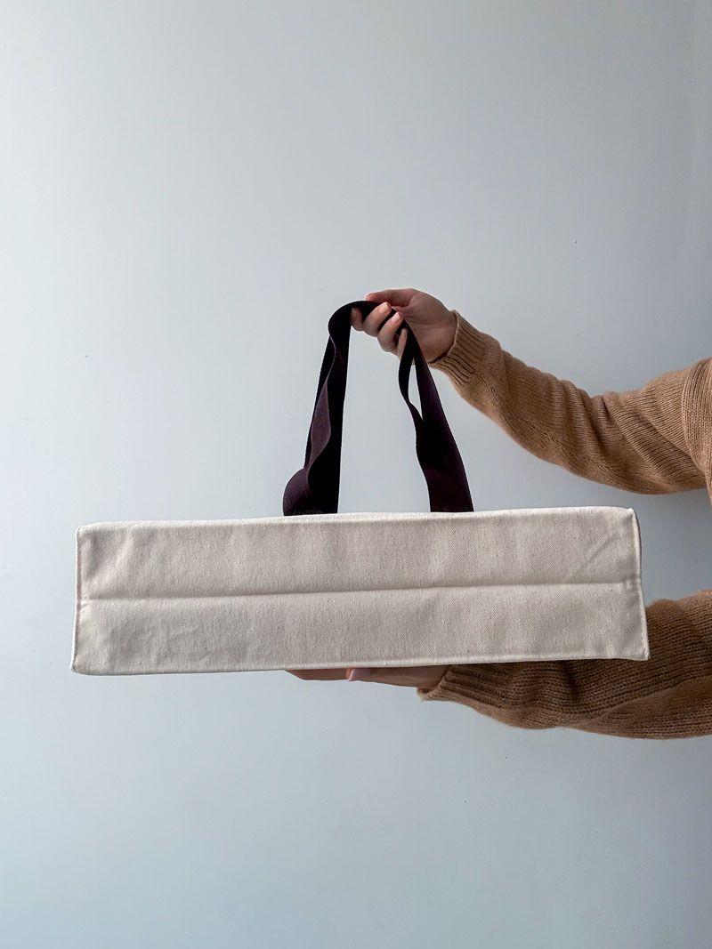 Еко-сумка шопер з щільної бавовни з довгими ручками - стильна багаторазова сумка для покупок та щоденного використання, без друку, розмір: 35см × 40см × 10см