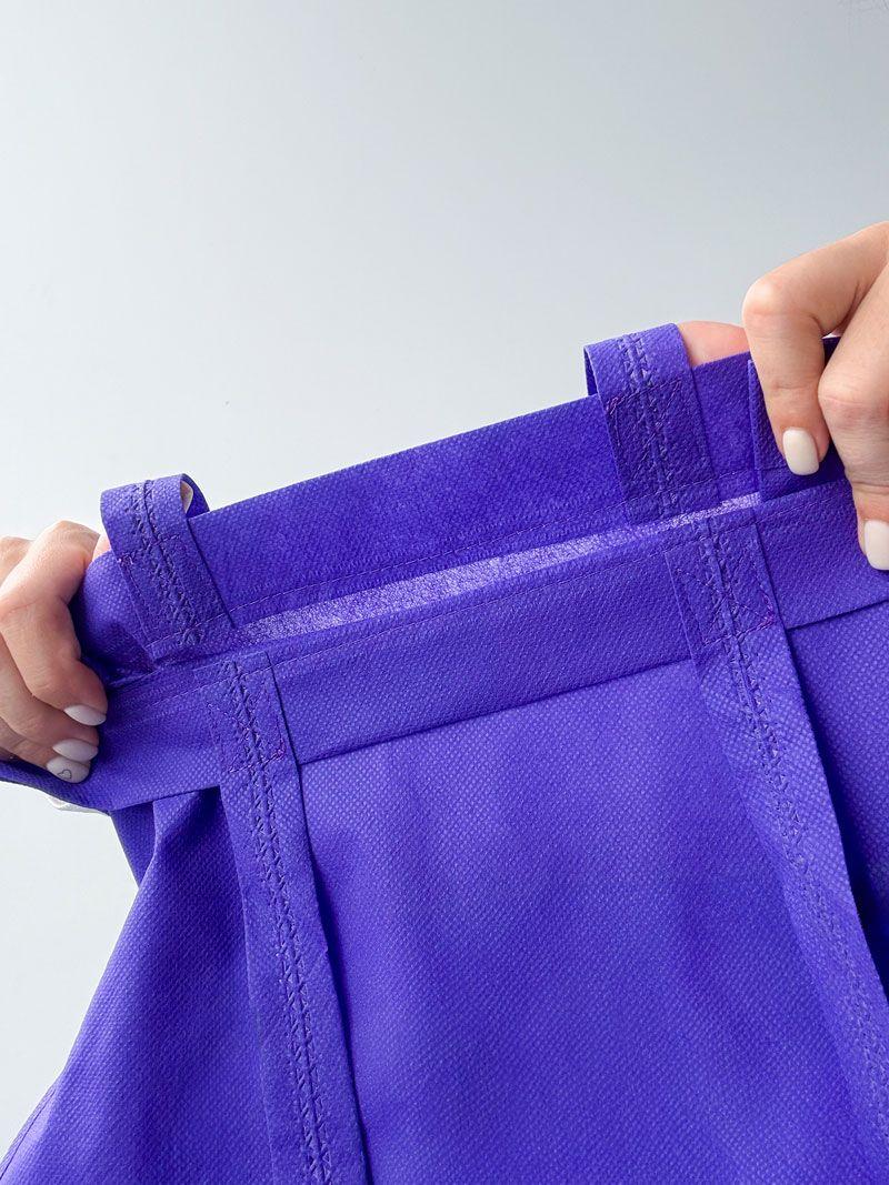 Шопер зі спанбонду з бічними вставками - легка еко-сумка з додатковим об’ємом для покупок, івентів і щоденного користування без друку розмір: 35см × 35см × 16см