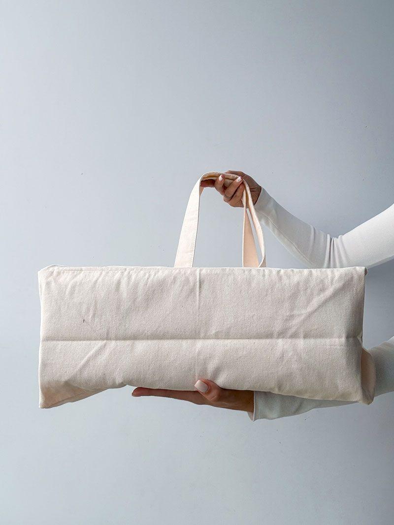 Бежева шопер-сумка з саржі - універсальна екосумка з натуральної тканини для покупок і щоденного використання без друку розмір: 45см х 35см х 20см