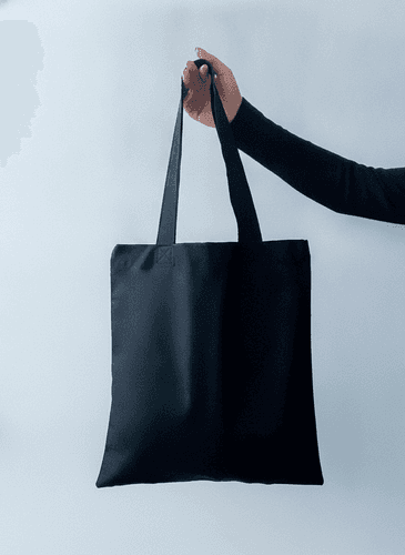 Heavy-Duty Black Tote Bag