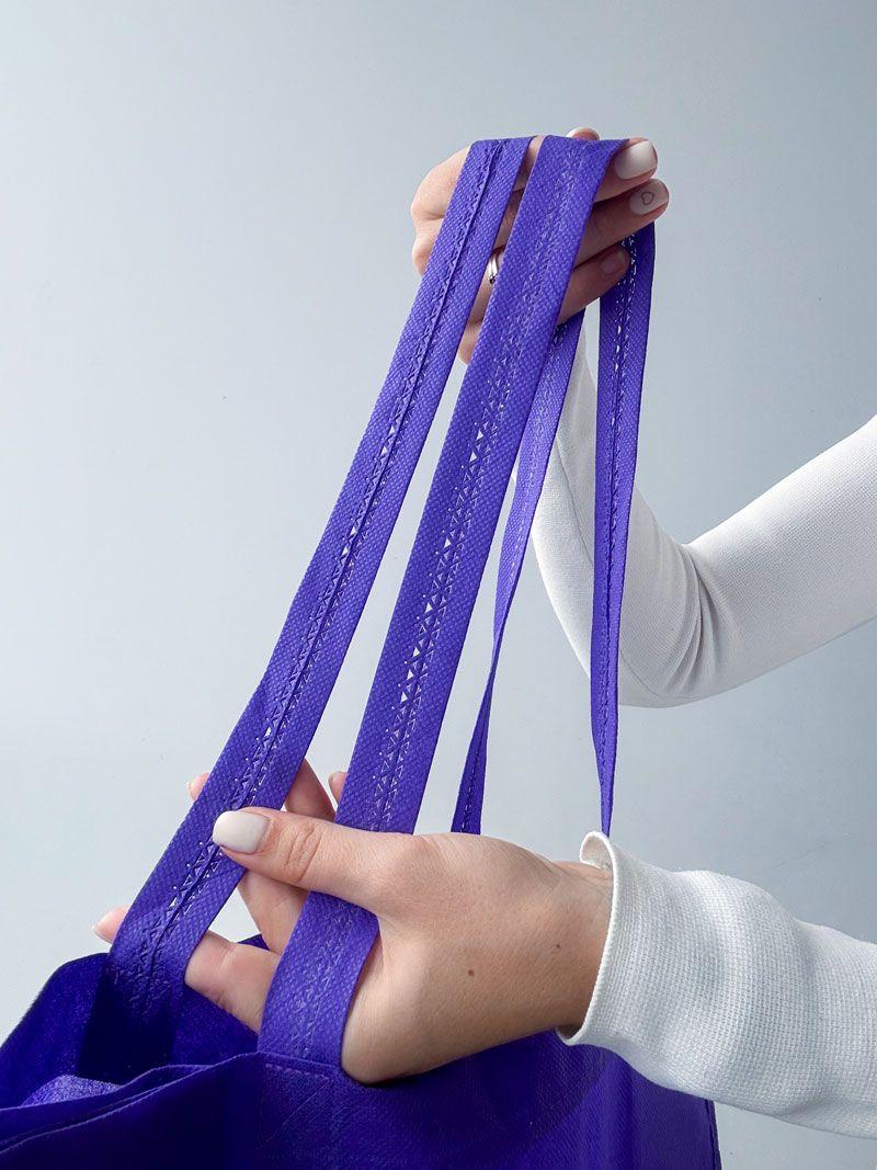 Шопер зі спанбонду з бічними вставками - легка еко-сумка з додатковим об’ємом для покупок, івентів і щоденного користування без друку розмір: 35см × 35см × 16см