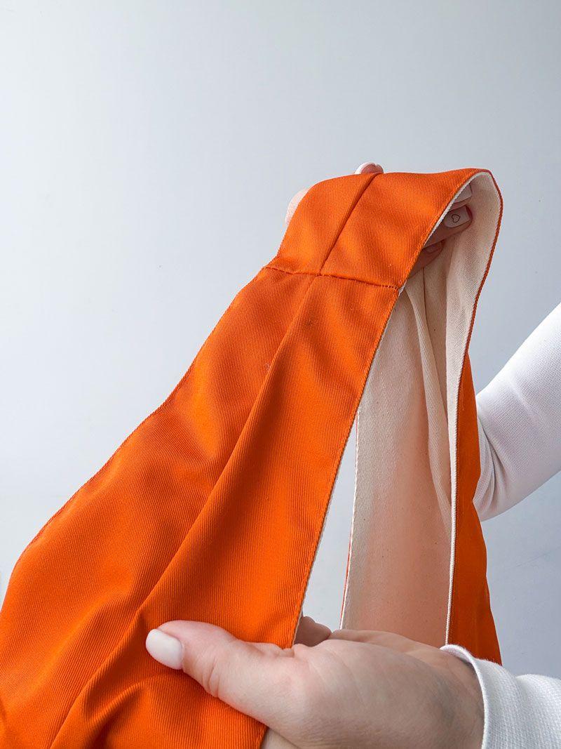 Сумка-пакет із саржі з довгою моно-ручкою - стильна еко-сумка з щільної бавовни для покупок, пляжу та щоденного використання без друку розмір: 43см х 92см