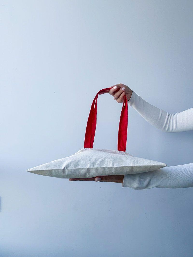 Однотонные экошоперы из бязи с ручками разных цветов - стильные хлопчатобумажные сумки для покупок, города и брендирования размер: 35см × 40см