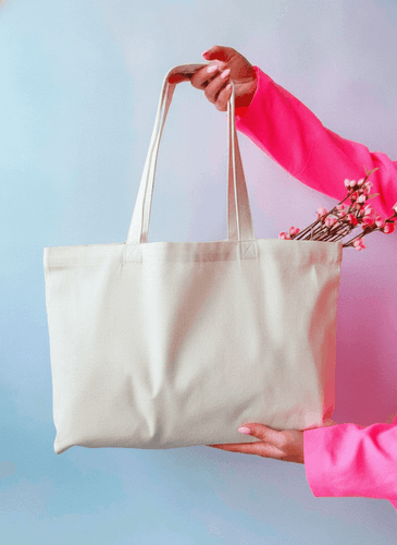 Twill Tote Bag with Boxed Bottom